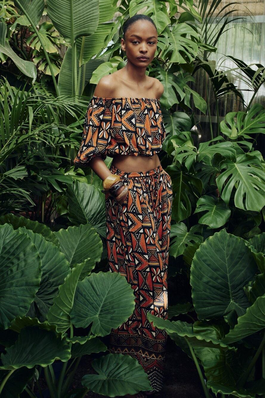 ZARA Printed Crop Top SIZE XS